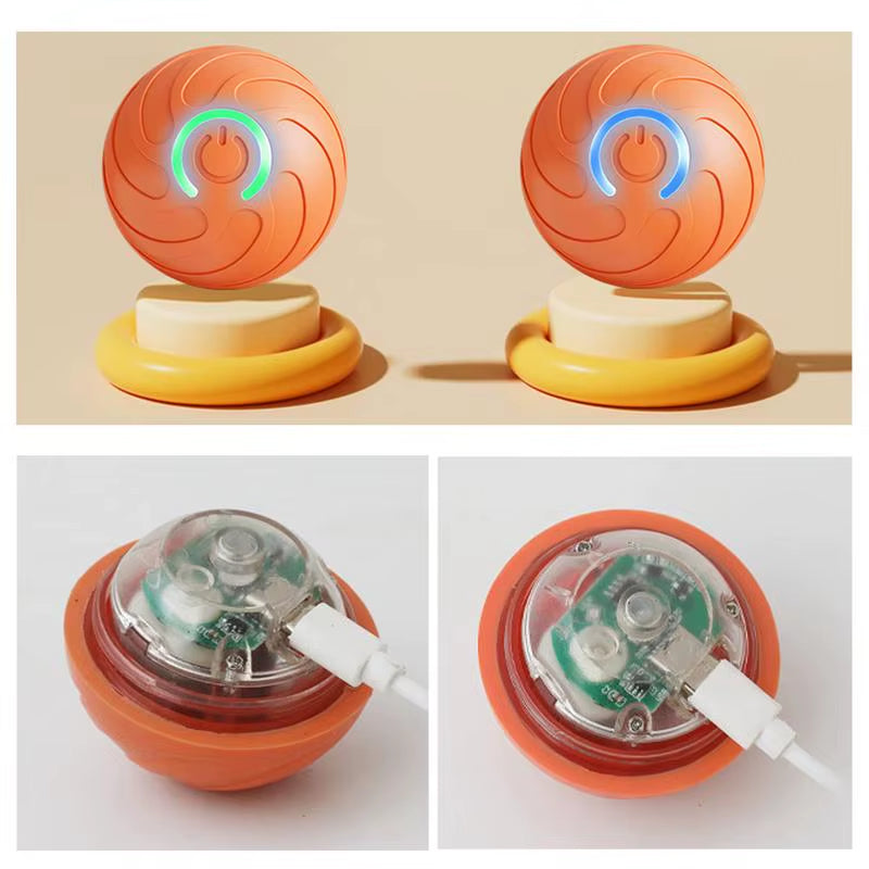 Smart Pet Toys Ball Electric Automatic Jumping Rolling Ball Interactive Game Rechargeable Moving Puppy Kitty Entertainment Toy