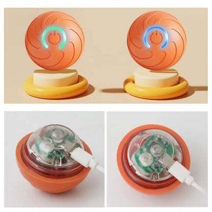 Smart Pet Toys Ball Electric Automatic Jumping Rolling Ball Interactive Game Rechargeable Moving Puppy Kitty Entertainment Toy