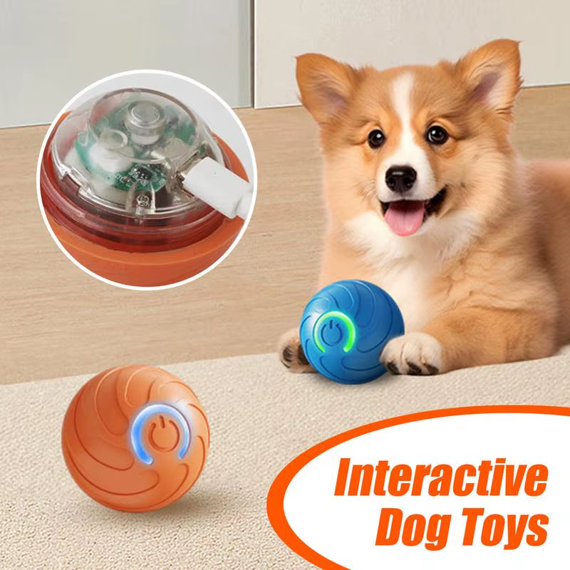 Smart Pet Toys Ball Electric Automatic Jumping Rolling Ball Interactive Game Rechargeable Moving Puppy Kitty Entertainment Toy